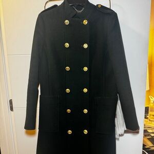 Karen Millen x Lydia Millen Heritage Forest Green Military Wool Coat Size 6
